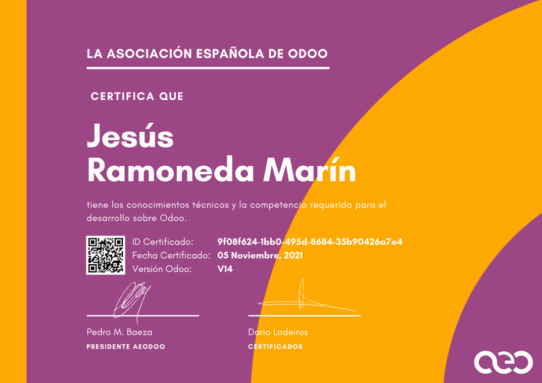 Odoo • Una imagen con una leyenda